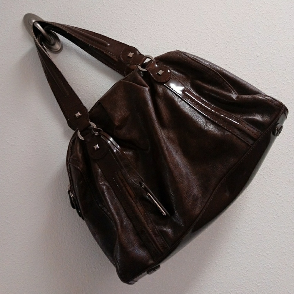 AWESOME Liz Claiborne Faux Bomber Hobo Satchel